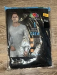 Fruit Of Loom Waffle Baselayer Crew Neck Thermal Shirt Black Men's Large New. Price: $9.99.