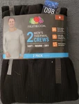 Fruit Of Loom Men's Thermal Crew Base Layer Top 2 Pack Black Size New. Price: $10.20.