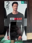 32 Degrees Heat Men's 2-PACK Long Sleeve Crew Neck Tee, Black, Size Xl New. Price: $14.99.