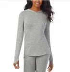 Cuddl Duds Women's Gray Softknit Long-sleeve Tunic Hoodie New. Price: $34.00.