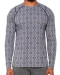 Saxx Quest Crew Shirt Dark Ink Mesa Geo Baselayer Mens Large New Fast Shipping. Price: $39.99.