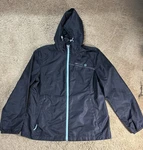 Free Country Windbreaker Jacket Women Large Black With Blue Zipper New. Price: $15.14.