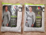 Fruit Of Loom Men's Size 2XL Light Heather Gray Thermal Henley Top Lot 2018 New. Price: $17.00.