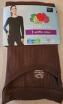 Fruit Of Loom Women's Xs (0-2) Waffle Thermal Crew Top Brown #10725 New. Price: $9.95.