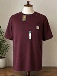 Carhartt HT1009 Men's 3XLT Tall Heavyweight Pocket T-shirt Wine 1889 Graphic Nwt New. Price: $24.99.