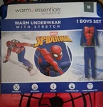 Boys Climateright By Cuddl Duds Spiderman Thermal Underwear Set (size 8/10) New. Price: $9.99.