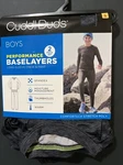 Cuddl Duds Boys Small Performance Baselayer Set L/sleeve Crew/pants Grey- New. Price: $16.00.