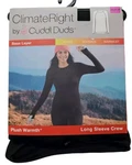 Climate Right Cuddl Duds Women's Plush Warmth Long Sleeve Crew Black Size Xs New. Price: $11.69.