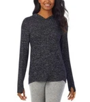 Cuddl Duds Women's Dark Gray Softknit Long-sleeve Tunic Hoodie New. Price: $32.00.