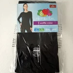 New Fruit Of Loom Womens 8 - 10 Black Waffle Crew Thermal Top. Price: $9.99.