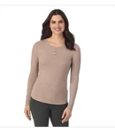 Nwt Women's Cuddl Duds Stretch Rib Long Sleeve Crew Henley Top Sz Xl $38 New. Price: $18.50.