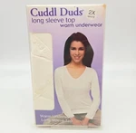 Cuddl Duds Long Sleeve Top Shirt Womens 2X Warm Underwear White Johns Nos New. Price: $24.00.