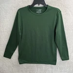 Thermajohn Mens Shirt Solid Green Small Polyester Long Sleeve Crew Neck Pre-owned. Price: $7.13.