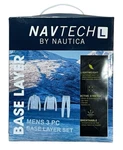 Nautica Navtech Mens 3 Piece Base Layer Set Large Black New - 2 Tops 1 Pant Warm. Price: $49.99.