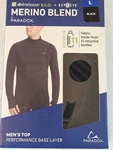 Paradox Men's 1/4 Zip Merino Blend Performance Base Layer Top, Black, Size New. Price: $17.99.