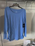 Nwt Cuddl Duds Women's Side Ruched Long Sleeve T-shirt Blue Size $30 FF372 New. Price: $16.24.