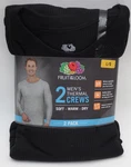 Fruit Oftheloom Mens Black Waffle Crew Thermal Top-shirt 2PACK Size Large 42-44" New. Price: $21.79.