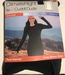 New Climate Right Cuddl Duds Base Layer Plush Frigid Warmth Crew Black Nwt S1. Price: $12.97.