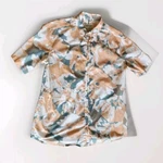 Burton Men Camo Button Down Collar Shirt Large White Grey Salmon Blue Pre-owned. Price: $12.50.