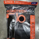 Free Country Mens Black Microtech Heat Thermal Pants Size Xxl 43-46 Pack Of 2 New. Price: $19.93.