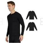 32 Degrees Men's Long Sleeve Scoop Neck Tee 2-PACK, Black Medium New. Price: $15.99.