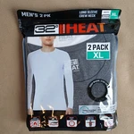 32 Degrees Heat Pack Mens Long Sleeve Crew Neck Shirt Size Xl White & Gray New. Price: $13.49.