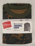 Hanes Originals Mens Reversible Thermal Crew Camo Large Waffle Knit Warm New. Price: $12.99.