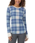 Cuddl Duds Cozy Stretch Thermal Crewneck Top Women's Small Blue Plaid New. Price: $13.69.