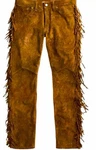 Men Native American Western Cowboy Leather Pants Suede Leg Side Fringe Goldbrown New. Price: $99.99.