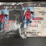 Lot Of (2) Galaxy Men's Two Piece Top & Bottom Thermal Set Black Gray Size New. Price: $34.95.