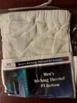 10W Apparel Men's Wicking Thermal Pj Bottom - White Select Size New. Price: $15.99.
