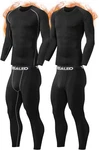 Telaleo Mens Thermal Underwear Fleece Lined Large, (2 Set)black/gray New. Price: $59.70.