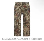 Browning Javelin-fm Pant Atacs Td-x Mens Size 40-HUNTING-FLEECE Line-new W/tags. Price: $59.99.