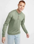 Hanes Long Sleeve Henley Shirt Mens Originals Ringspun Cotton Three Button S-3XL New. Price: $14.99.