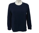 Cuddl Duds Fleecewear Stretch Hi-lo Crew Pullover Womens Top Navy Blue Small New. Price: $7.50.