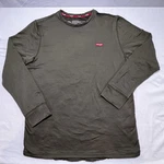 Wrangler Workwear Long Sleeve Shirt Ribbed Men's Size Large Army Green Logo Pre-owned. Price: $12.00.