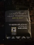 Thermajohn Junior Boy's Thermal Set With Fleece Lining RM7 Black Medium Nwt New. Price: $8.00.