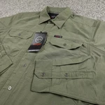 Wrangler Shirt Mens Green Atg All Terrain Gear Long Sleeve Upf Outdoors Hiking New. Price: $26.99.
