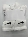 Nike Everyday Socks Cushioned Youth Size 3Y-5Y White 6 Pack Crew New. Price: $19.95.