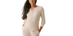Bass Outdoor Women Warm Button Front Waffle Knit Henley Top Ecru Size 1432 New. Price: $11.70.