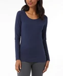 32 Degrees Women's Cozy Heat Long Sleeve Scoop Neck Top Indigo Iris New. Price: $12.99.