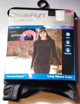 Climate Right Cuddl Duds Women's Thermal Guard Long Sleeve Crew Sz Xs Black Base New. Price: $14.48.