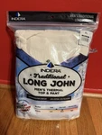 Indera Men's Traditional Long John Thermal Top & Pant White Xl Cotton/poly Blend New. Price: $12.95.