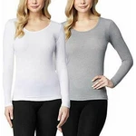 Womens 32 Degrees Heat Pack Long Sleeve Shirt Gray White Layer Scoop Neck Xl New. Price: $17.56.