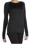 Climate Right Cuddl Duds Women's Plush Warmth Black Long Sleeve Base Layer Nwt New. Price: $5.49.
