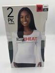 32 Degrees Heat Women's 2-PACK Long Sleeve Scoop Neck Tee, White/ht Green- New. Price: $18.99.