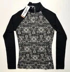 Women's Smartwool Classic Thermal Merino Baselayer 1/4 Zip Top Black Deco Floral New. Price: $72.59.
