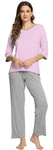 Wiwi Womens 3/4 Sleeve Pajamas Soft Cooling Bamboo Viscose Top With Pants... New. Price: $56.37.
