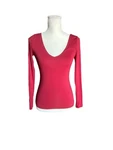 Reoria Dark Red Long Sleeve Top In Women Sz Small Pre-owned. Price: $10.00.