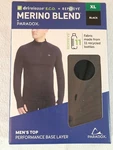 Paradox Men's 1/4 Zip Merino Blend Performance Base Layer Top, Black, Size Xl New. Price: $15.99.